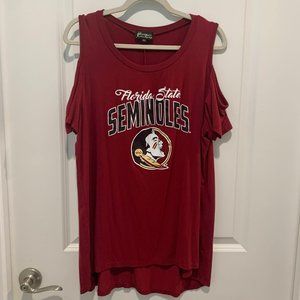 Gameday Couture FSU Florida State Cold Shoulder Style Shirt